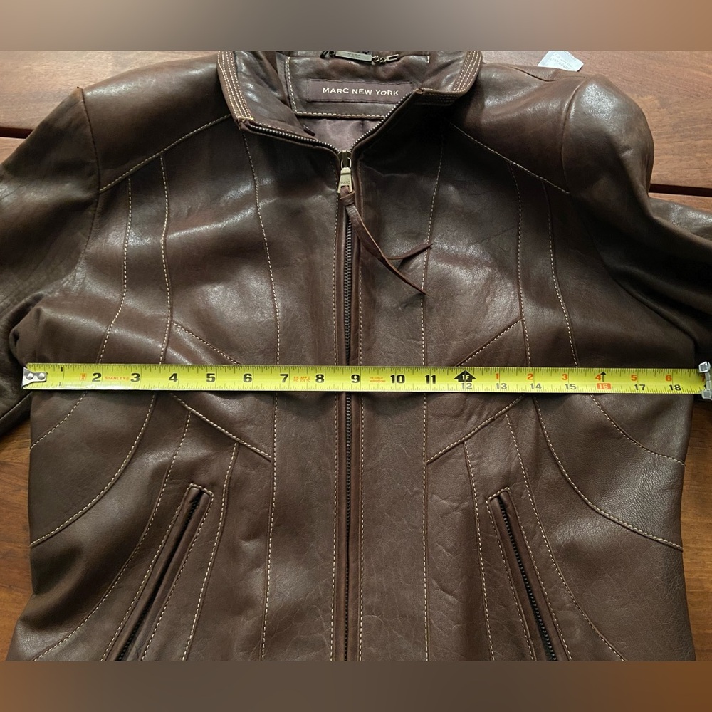 Vintage MARC brown leather jacket (med) - Picture 7 of 7